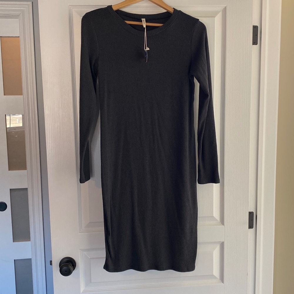 Stretch straight grey dress